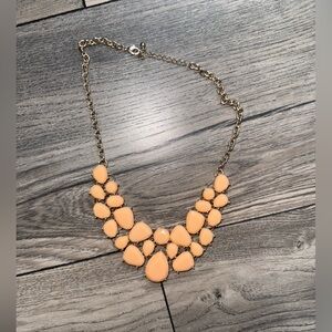 Gold and Peach Statement Necklace